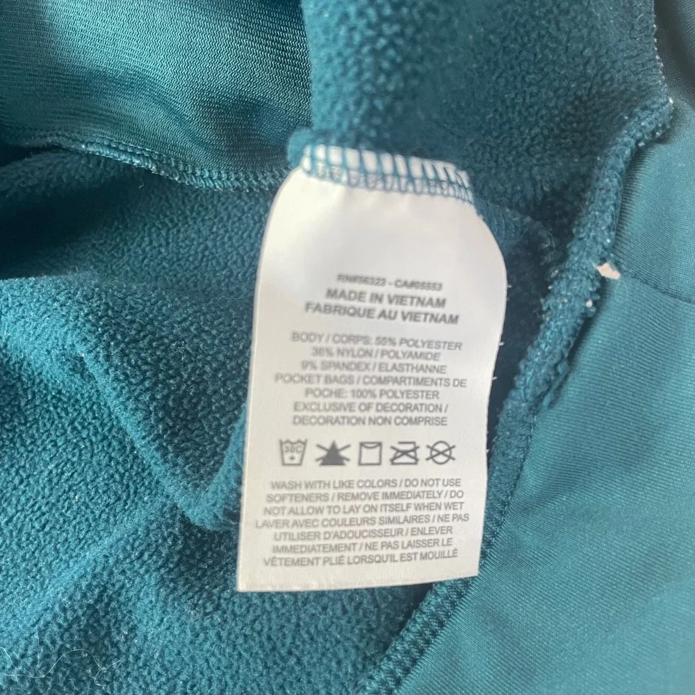 Nike Womens Therma Active Teal Blue Colorblock‎ Fleece Crewneck Sweatshirt XS